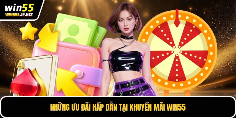 Những ưu đãi hấp dẫn tại khuyến mãi Win55